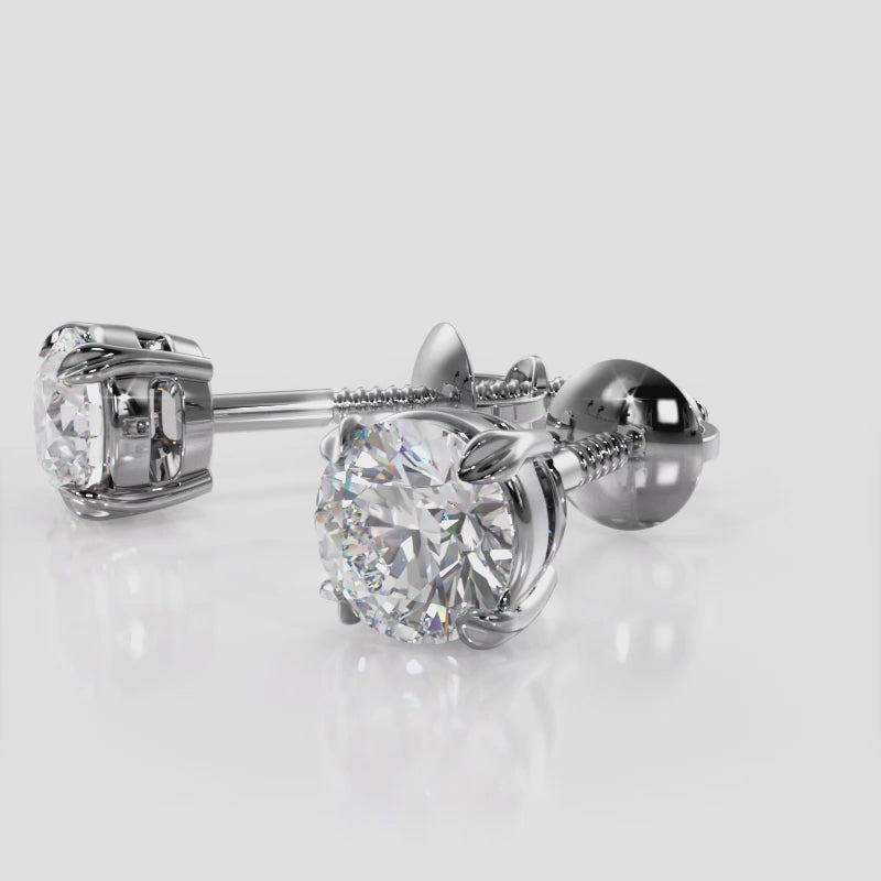 100% Moissanite Stud Earrings 1-2 Carat Lab Created Diamond Halo Stud  Earrings Sterling Silver Diamond Earring For Women Men